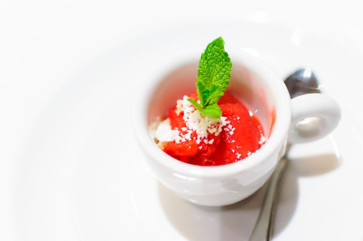 Strawberry sorbet